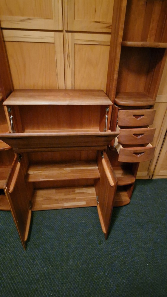 Gwinner „Campo“ Secretary / Wall Unit, Solid Cherry Wood, Bookcases, Brown (photo 4 of 8)