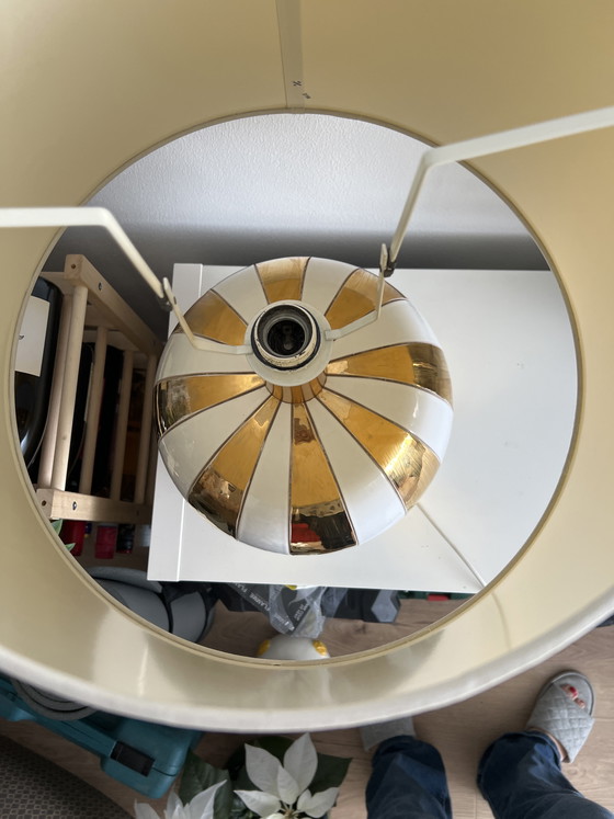 Image 1 of White and gold plated La Bottega lampfoot