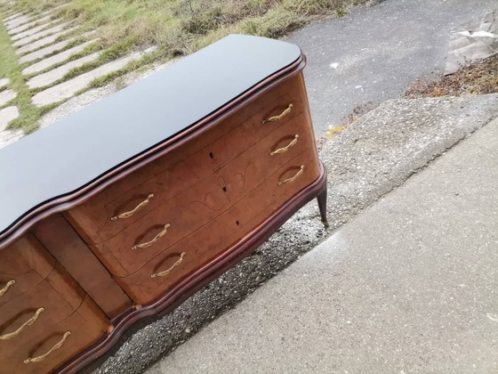Mid-Century Italian Chest of Drawers – Glass, Brass, Mid Century Modern (photo 2 of 7)