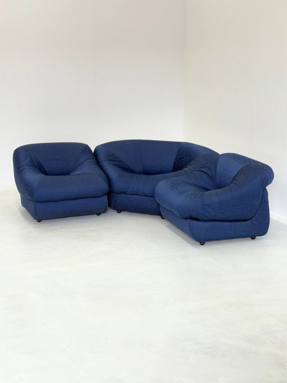 Image 1 of Élément d'angle bleu pour fauteuil Airborne Space Age