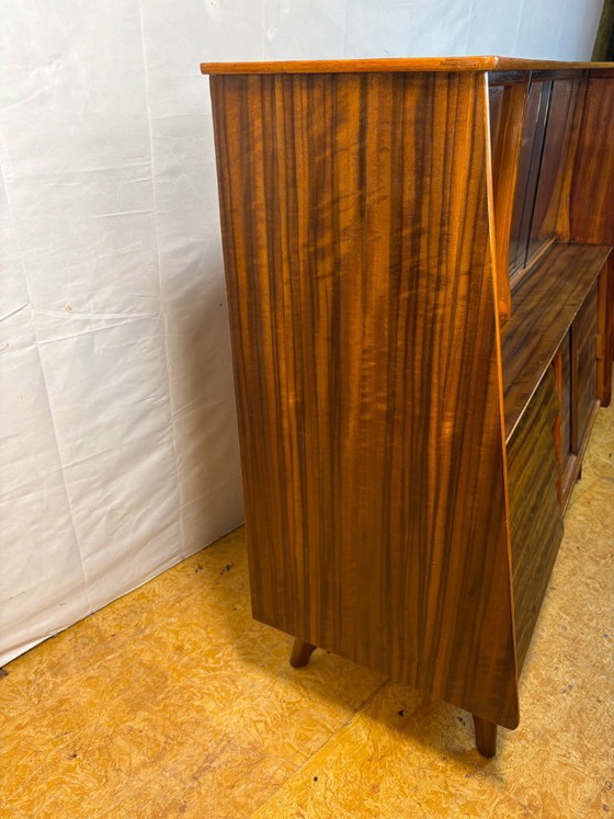 Image 1 of Mid Century Retro Vintage Walnut Sideboard / Drinks Cabinet by F.D. Welters (Circa 1960)  A stylish and highly functional mid ce