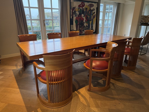 Very Unique! 'Frank Lloyd Wright for Cassina' Dining Table Set | 8 People