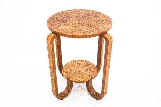 Image 1 of Runder Tisch im Art déco-Stil, Polen, 1950er Jahre