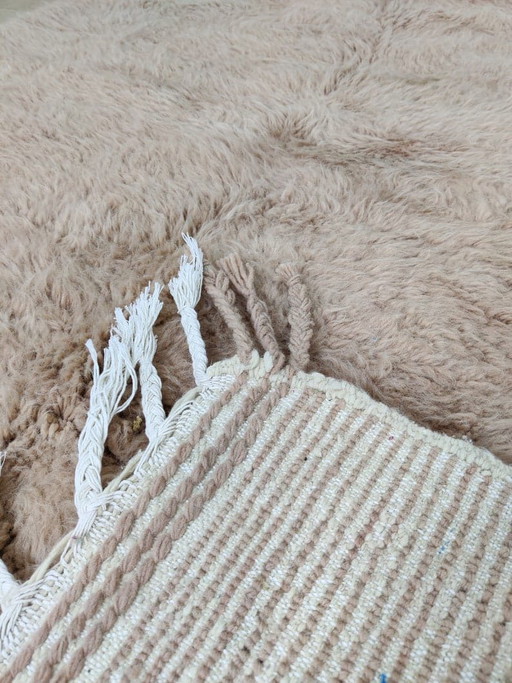 Alfombra de lana natural tejida a mano, de elaboración tradicional, tamaño 1,5/2,5 m.