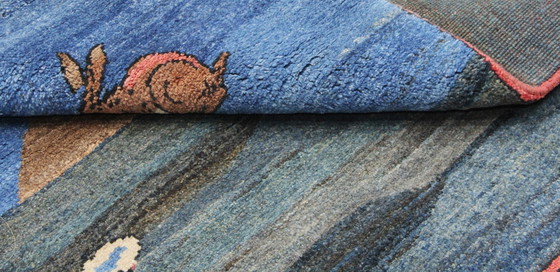 Image 1 of Tappeto orientale persiano Gabbeh Ghashghai originale, 158 cm x 119 cm, antico, naturale