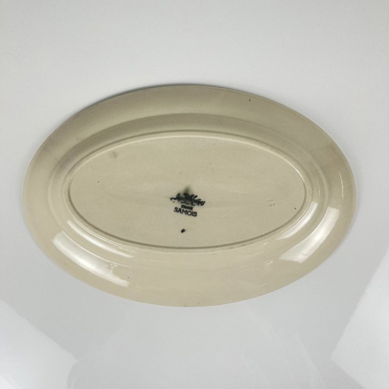 Image 1 of Grande piatto ovale "Samois" di Sarreguemines, inizio XX secolo