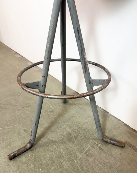Image 1 of Grey Industrial Workshop Stool, 1960s