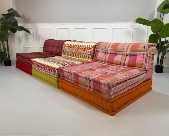 Image 1 of Roche Bobois Mah Jong Designer Sofa Stoff Couch handgefertigt MahJong Bunt