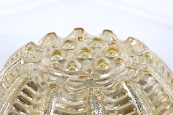 Image 1 of Lampada da soffitto color ambra Plafoniera 'Jupiter' vintage