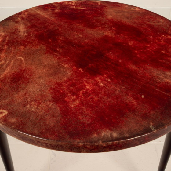 Table basse Aldo Tura en parchemin, Mod. 826, peau de chèvre teinte à la main, Italie, 1950 – Tables basses (photo 11 of 27)