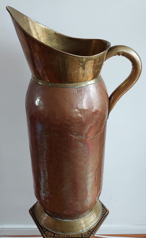 Image 1 of Late 19th to early 20th century Large Antique French Pitcher