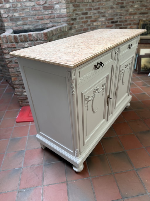 Meuble avec plateau en marbre