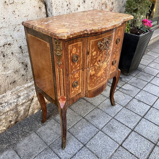 Image 1 of Louis XV and Louis XVI Transitional Style Chest of Drawers, circa 1900 - France