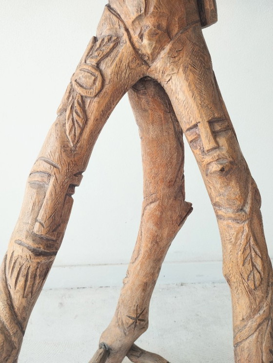 Image 1 of Satz von drei brutalistischen Barhockern, um 1970