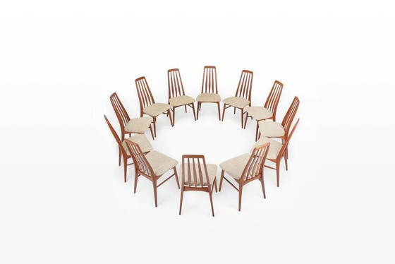Vintage Eva eetkamerstoelen van Niels Koefoed voor Koefoeds Hornslet, jaren 60, set van 12 – Wool (photo 14 of 14)