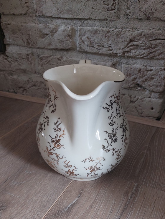 Image 1 of Antique Petrus Regout Milk Jug (16 cm) – Gold Decoration (ca. 1892-1900)