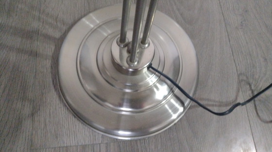 Image 1 of Retro vloerlamp met 3 glazen schelpkappen