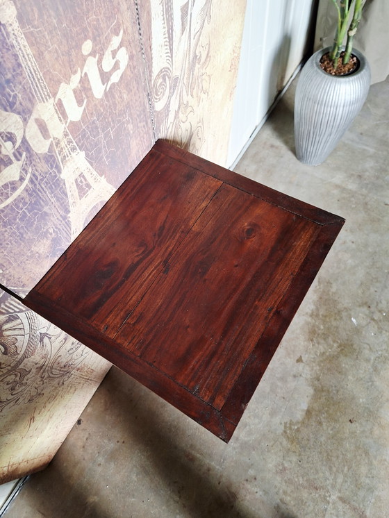 Image 1 of Teakhouten ladekast, nachtkastjes, bijzettafel afm. 40x38m en 76cm hoog.
