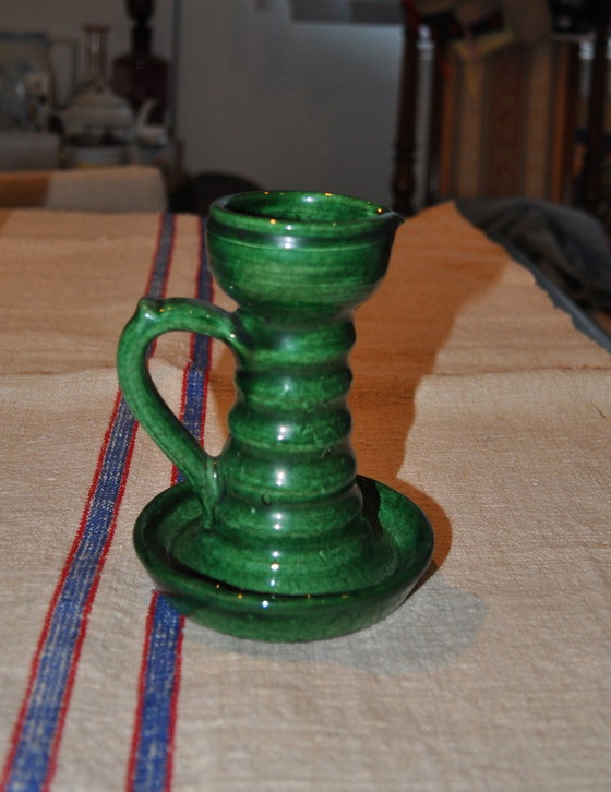 Vintage Hungarian Folk Glazed Ceramic Set, Set of 3 – Crockery (photo 2 of 4)