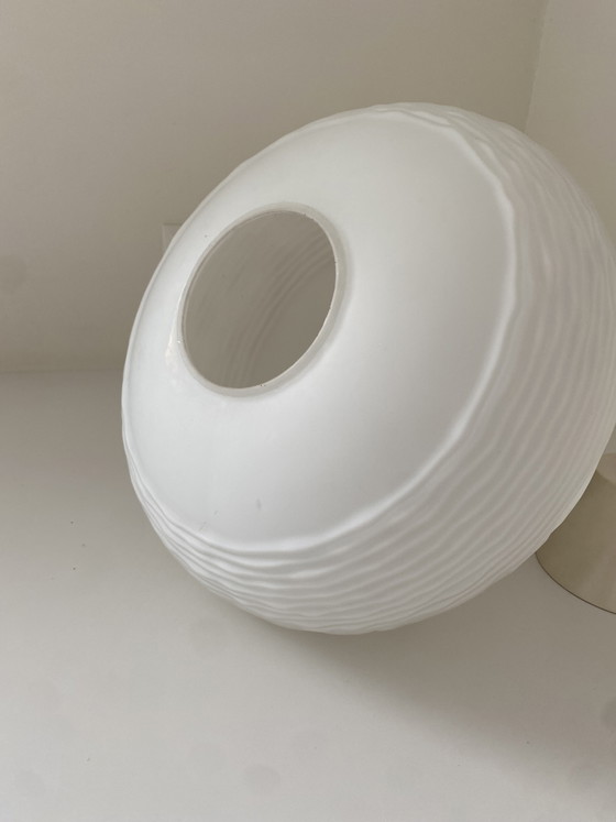 Vintage Louis Kalff "Edam" Hanglamp By Philips - Jaren '60 – Hanglampen, Glass, Wood (photo 6 of 9)