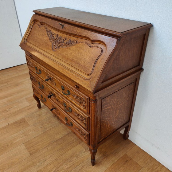 Image 1 of secrétaire vintage, commode, bureau de campagne