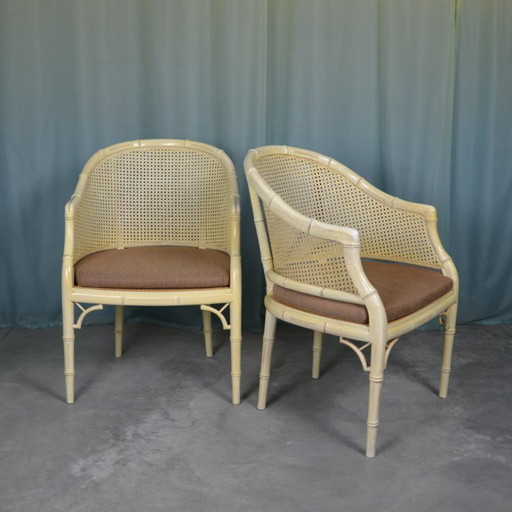 2x faux bamboo clubs