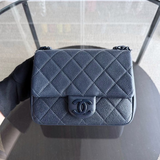 Image 1 of Chanel CC Flap Mini Square - Caviar Quilted All Blue Hardware Serie 29
