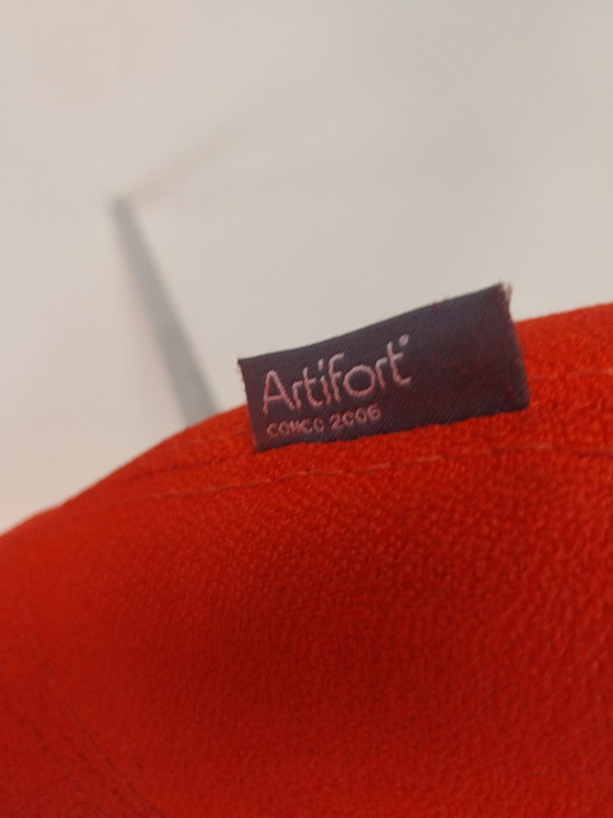 1 x Artifort comco 2006 chair in original red fabric – Side chairs, Textile, Chrome, Vintage (photo 8 of 8)