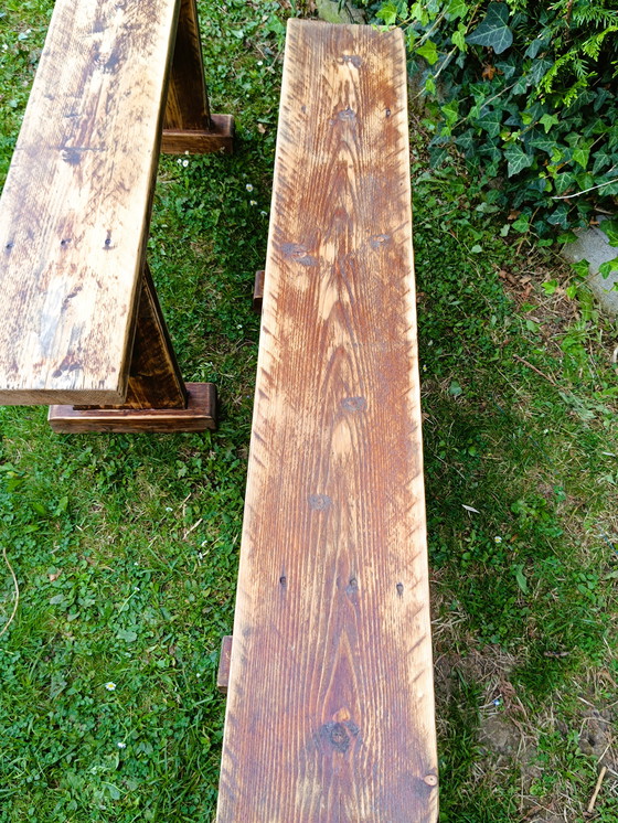 Image 1 of Lote de 2 bancos antiguos