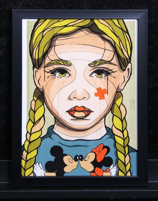El Bocho - Girl with Mickey - Giclée - signed by hand - ready to hang up