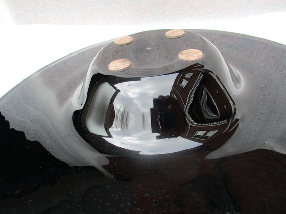 Image 1 of Large Bowl, 58 cm, 4.5 KG, Black With Transparent Piping, Made In Denmark
