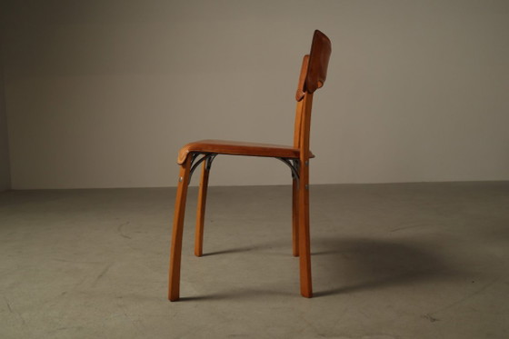 Ensemble de cinq chaises de salle à manger italiennes en cuir cognac, années 1990 – Wood, Leather (photo 13 of 15)