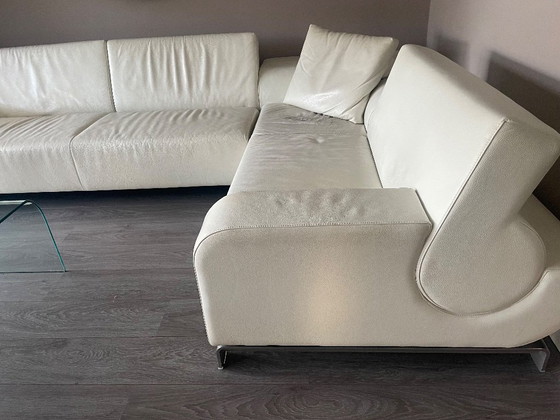 Image 1 of Leolux b-flat Ecksofa in Polarweiß.