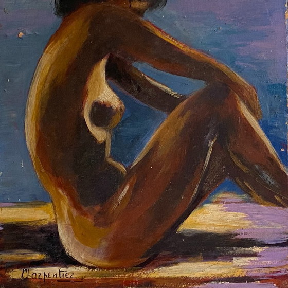 Image 1 of Pintura. 1970. Mujer sentada.