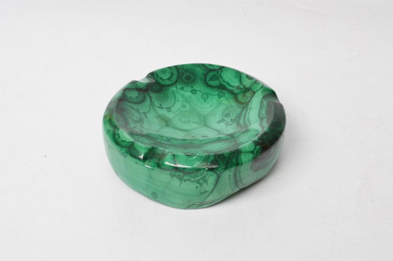 Image 1 of Solid Malachite Ashtray