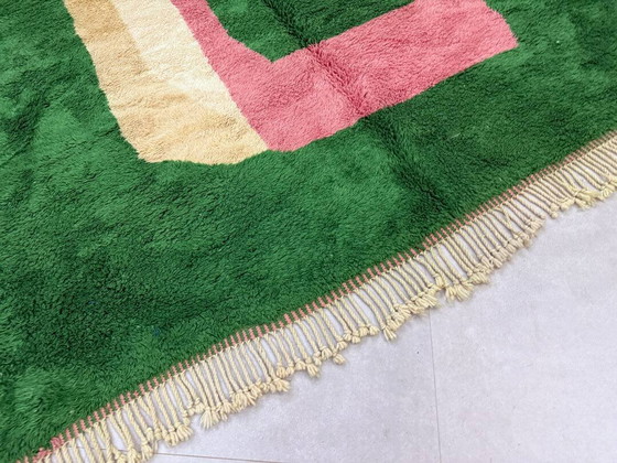 Alfombra marroquí verde a medida 2.5/1.6 – Wool, Cotton, Modern (photo 3 of 11)