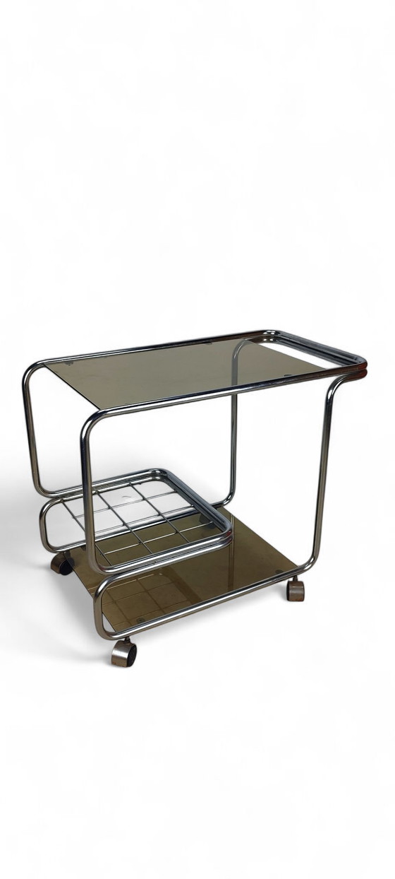 Image 1 of Chariot à boissons de l'ère spatiale à cadre tubulaire 1970
