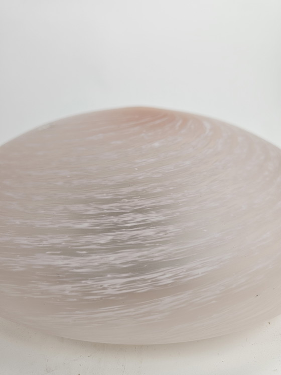 Image 1 of Murano Vetri ceiling lamp with swirl effect and unique pink shade Italy 1970s