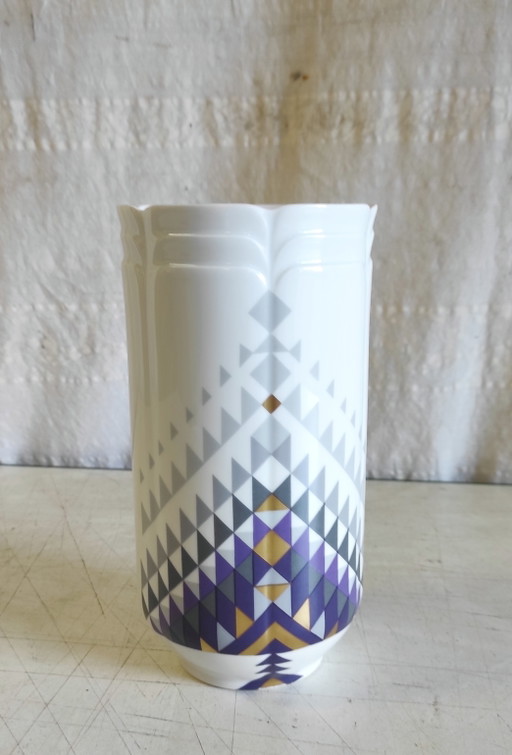 Vase style Art-Déco en porcelaine de Limoges par Georges Boyer