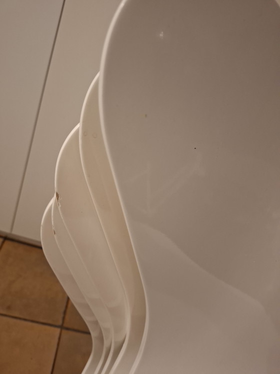 6x Vlinderstoelen Fritz Hansen (Acquistato presso Master Meubel) Laccato Bianco – Sedie da pranzo, Wood (photo 2 of 5)