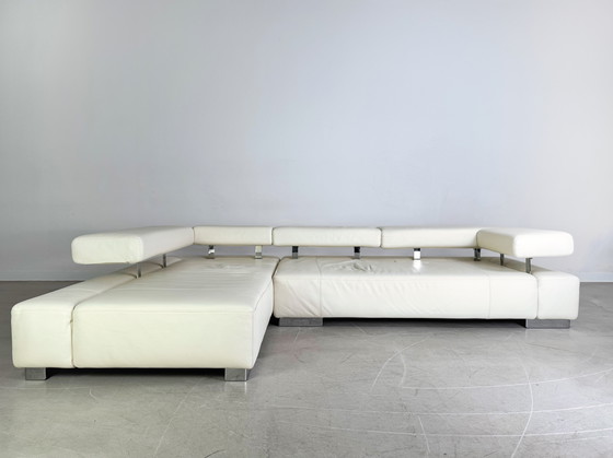 Image 1 of Original Brühl corner sofa Sunrise design sofa leather light couch