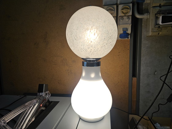 Image 1 of Mid-Century Murano Glass Table Lamp with Two Lights, 1970
