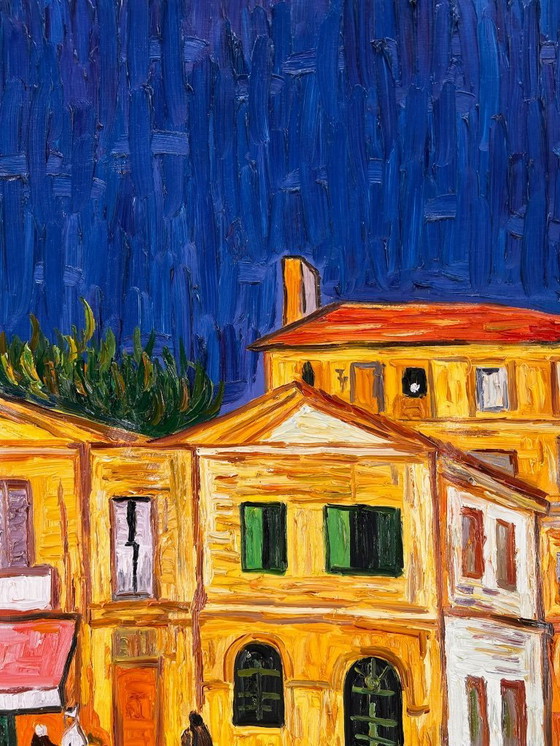 Image 1 of Œuvre de Van Gogh peinte à la main sur toile (roulée)