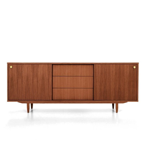 Sideboard Teak gebeizt T-S05 Schiebetür und 3 Schubladen