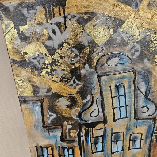 Rick Triest Glamour Amsterdam – schilderijen tekeningen, Gold, Canvas (photo 2 of 15)