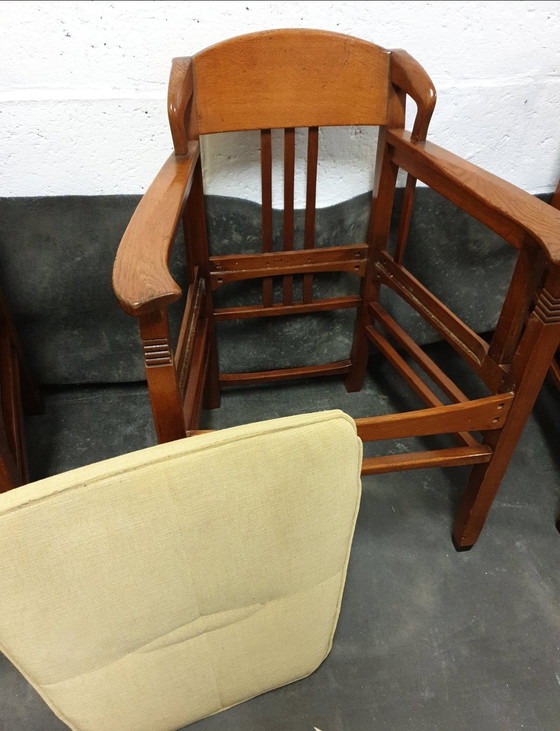 Image 1 of 6 fauteuils de salle à manger Schuitema Art Nouveau