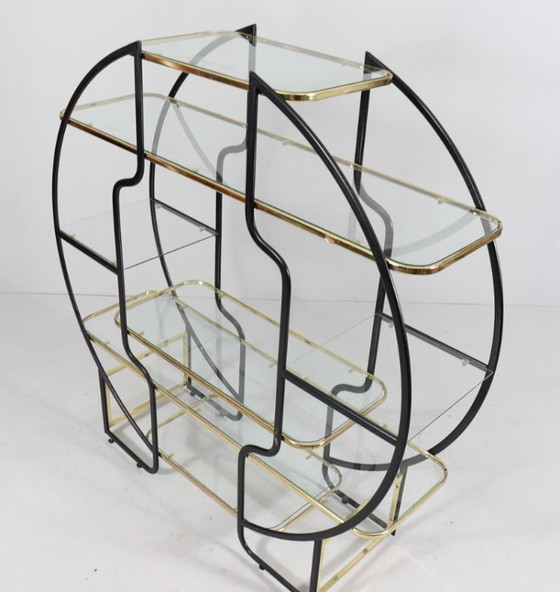 Image 1 of Hollywood Regency Etagère-plank, jaren 70