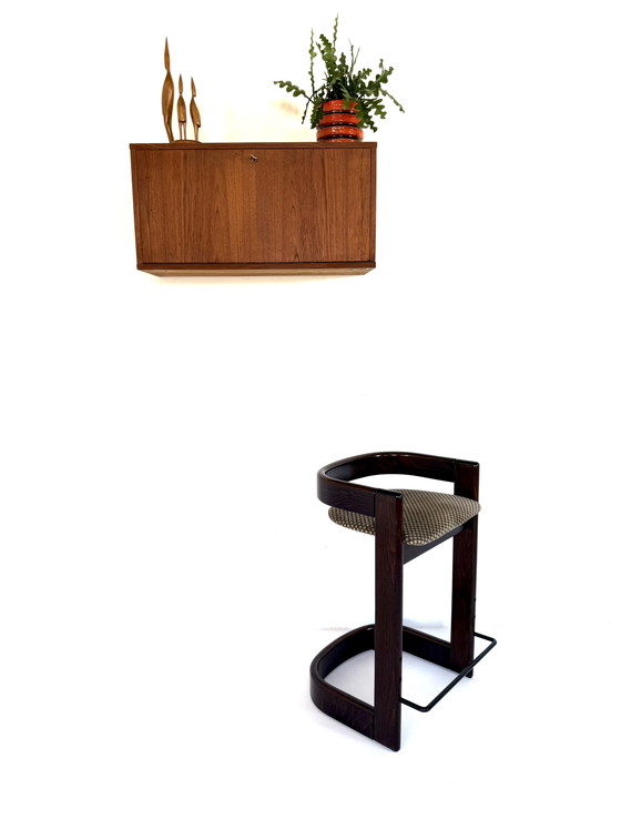 Image 1 of Vintage Danish teak wall cabinet, 1960s