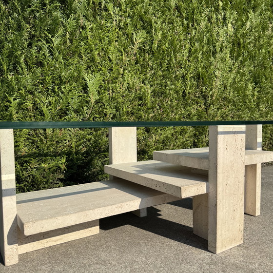 Image 1 of Tableaux Brutalist travertin