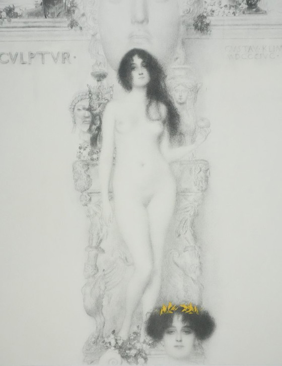Gustav Klimt: De allegorie van de beeldhouwkunst, gesigneerde lithografie – Litho's & Zeefdrukken, Paper (photo 15 of 15)